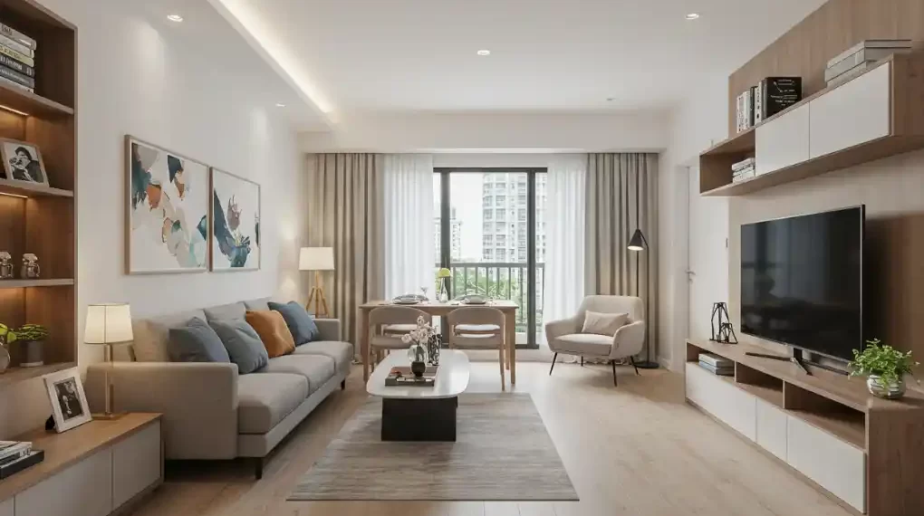 4-Room HDB BTO Living Room Design