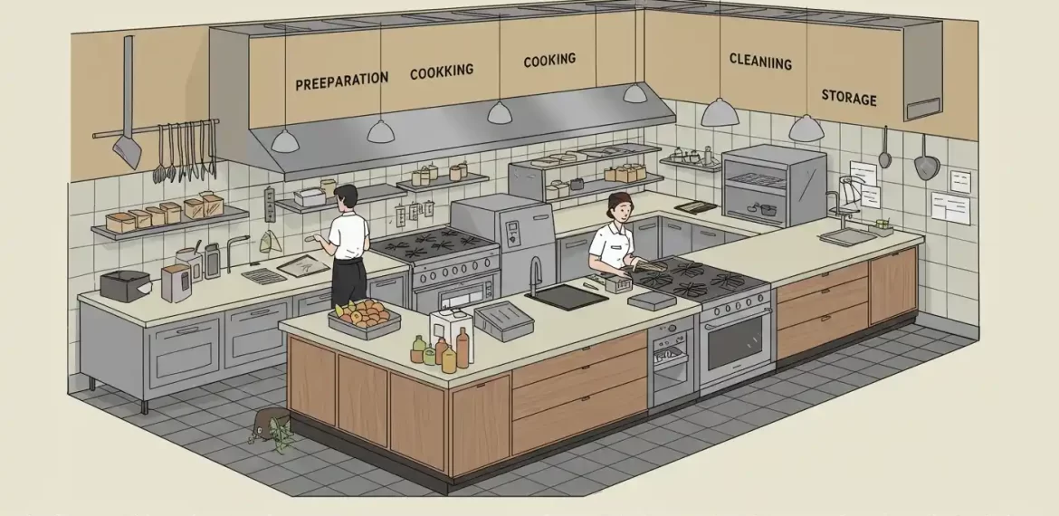 Restaurant Kitchen Efficient Zoning