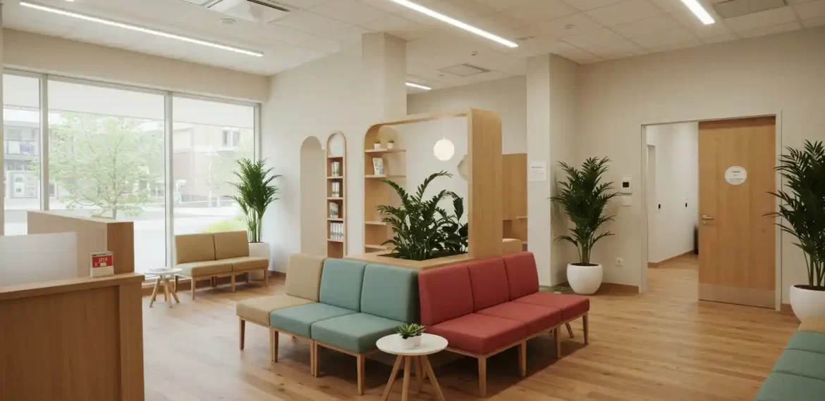 modern clinic waiting area design