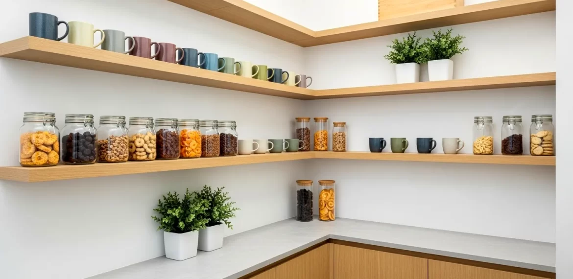 Pantry Space with Open Shelving
