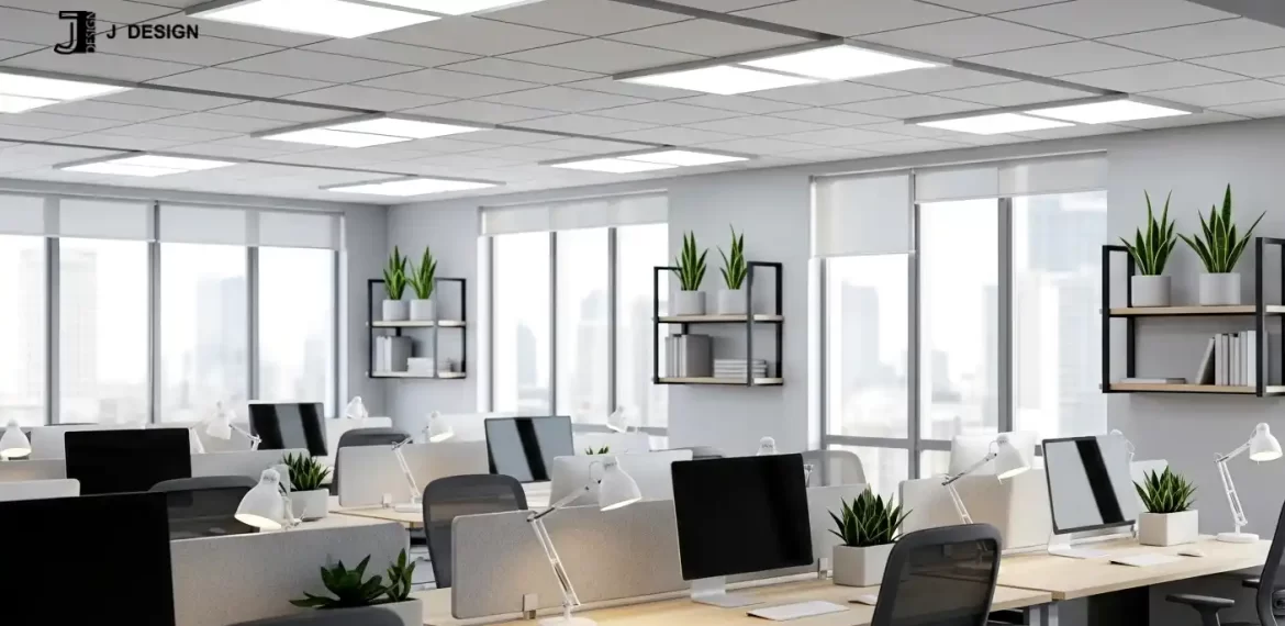 modern office lighting natural and artificial