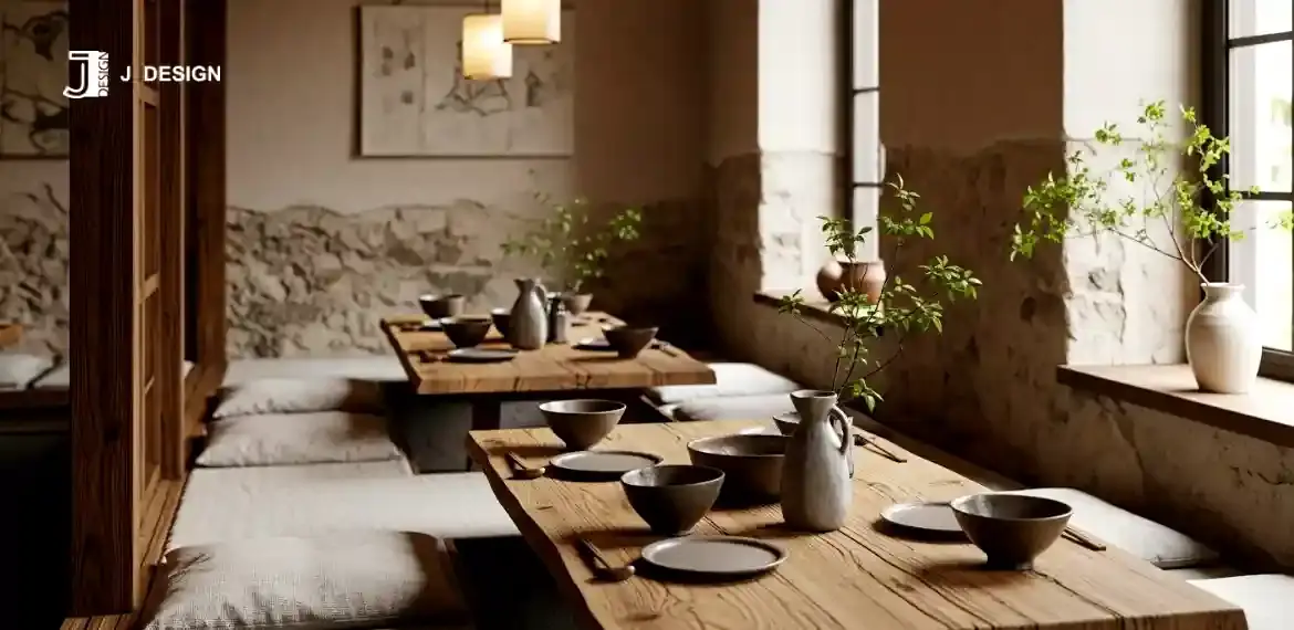 Wabi-sabi dining space Singapore