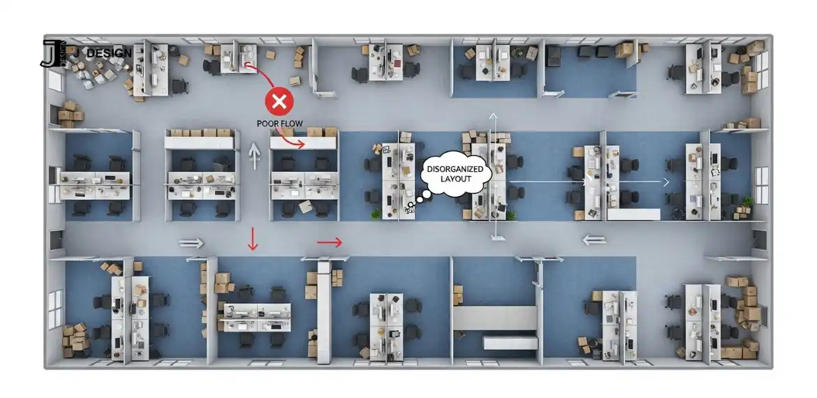 Poor Space Planning in commercial design